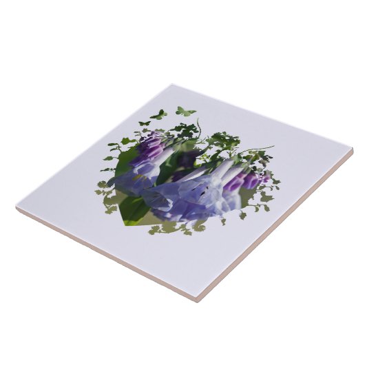 Virginia Bluebells Wildflower Tegeltje (Zijkant)