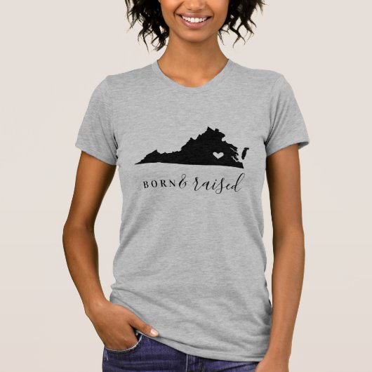 Virginia Born and Raised State Tee T-shirt (Voorkant)