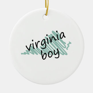 Virginia Boy op Child Virginia Map Drawing Keramisch Ornament