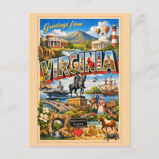 Virginia Briefkaart (Voorkant)