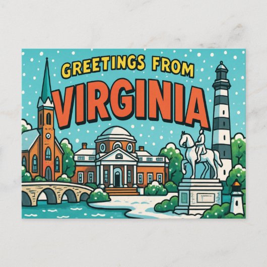 VIRGINIA-Briefkaart Briefkaart (Voorkant)