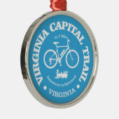 Virginia Capital Trail (fietser) Metalen Ornament (Rechts)