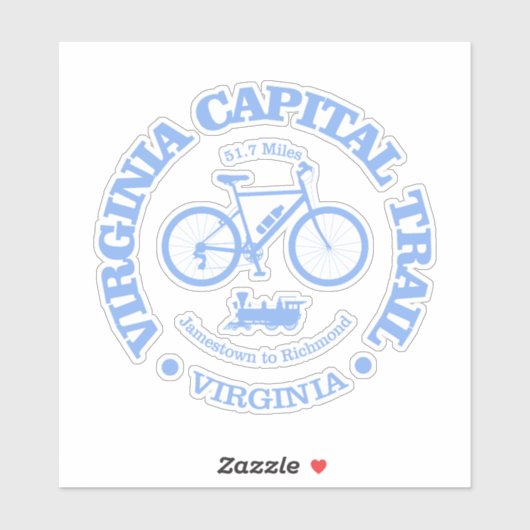 Virginia Capital Trail (fietser) Sticker (Vel)