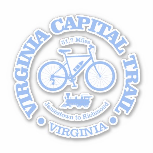 Virginia Capital Trail (fietser) Sticker (Voorkant)