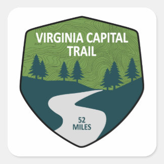 Virginia Capital Trail Vierkante Sticker