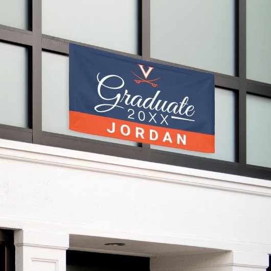 Virginia Cavalier Afstuderen Spandoek (Buitenkant Gebouw)