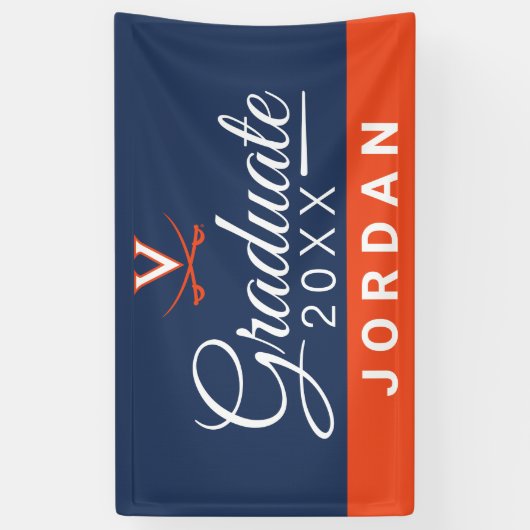 Virginia Cavalier Afstuderen Spandoek (Verticaal)