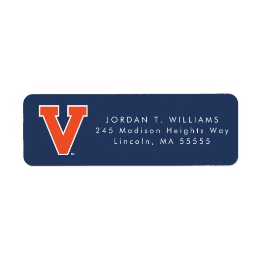 Virginia Cavaliers | AFSTUDEREN Etiket (Voorkant)