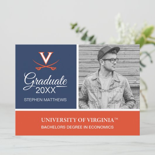 Virginia Cavaliers | Afstuderen Kaart (Staand voorkant)