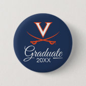 Virginia Cavaliers | Afstuderen Ronde Button 5,7 Cm (Voorkant)
