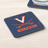 Virginia Cavaliers Alumni Distress Bier Onderzetter (Linkerzijde)