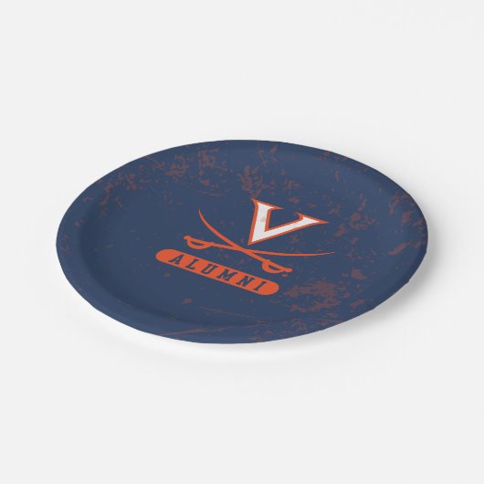 Virginia Cavaliers Alumni Distress Papieren Bordje (Gekanteld)