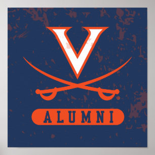 Virginia Cavaliers Alumni Distress Poster