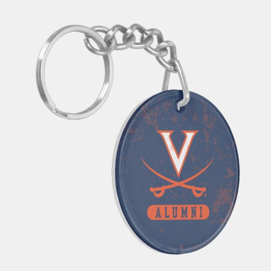 Virginia Cavaliers Alumni Distress Sleutelhanger (Voorkant Links)