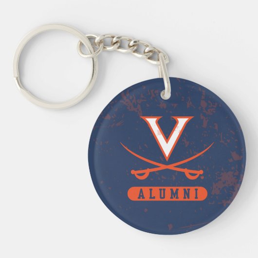 Virginia Cavaliers Alumni Distress Sleutelhanger (Voorkant)