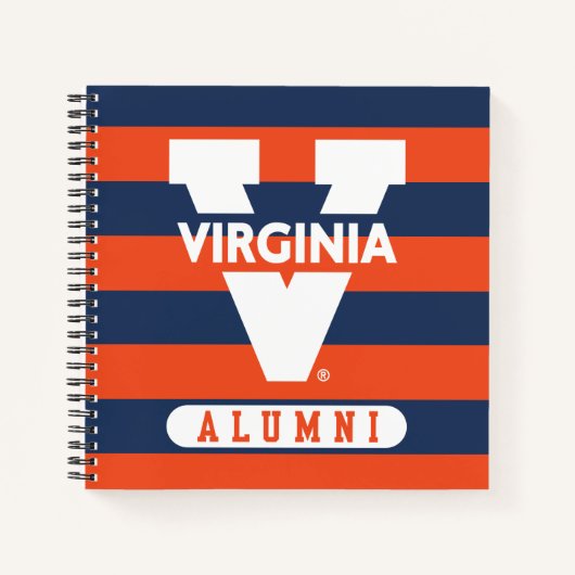 Virginia Cavaliers Alumni Stripes Notitieboek (Voorkant)