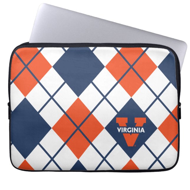 Virginia Cavaliers Argyle Laptop Sleeve (Voorkant)