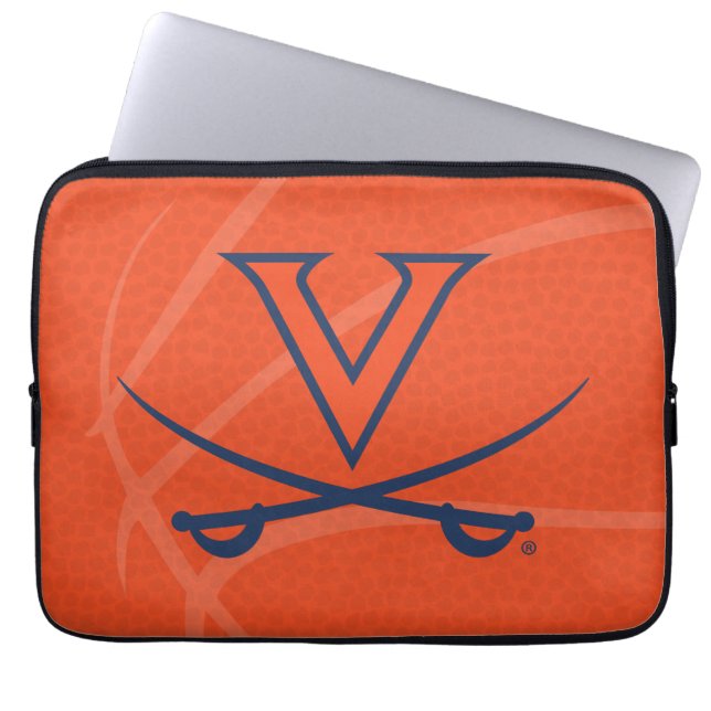 Virginia Cavaliers Basketbal Laptop Sleeve (Voorkant)