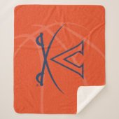 Virginia Cavaliers Basketbal Sherpa Deken (Voorkant)