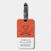 Virginia Cavaliers Basketball Bagagelabel (Achterkant verticaal)