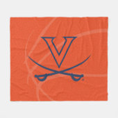 Virginia Cavaliers Basketball Fleece Deken (Voorkant (Horizontaal))