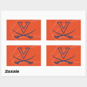 Virginia Cavaliers Basketball Rechthoekige Sticker (Vel)