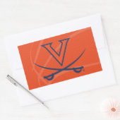 Virginia Cavaliers Basketball Rechthoekige Sticker (Envelop)