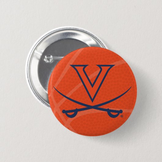 Virginia Cavaliers Basketball Ronde Button 5,7 Cm (Voorkant /achterkant)