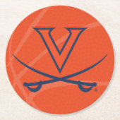Virginia Cavaliers Basketball Ronde Kartonnen Onderzetter (Voorkant)