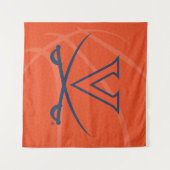 Virginia Cavaliers Basketball Wandkleed (Voorkant (horizontaal))