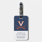 Virginia Cavaliers Carbon Fiber Bagagelabel (Achterkant verticaal)