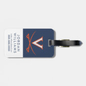 Virginia Cavaliers Carbon Fiber Bagagelabel (Achterkant horizontaal)