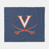 Virginia Cavaliers Carbon Fiber Fleece Deken (Voorkant (Horizontaal))