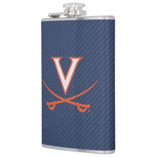 Virginia Cavaliers Carbon Fiber Heupfles (Links)