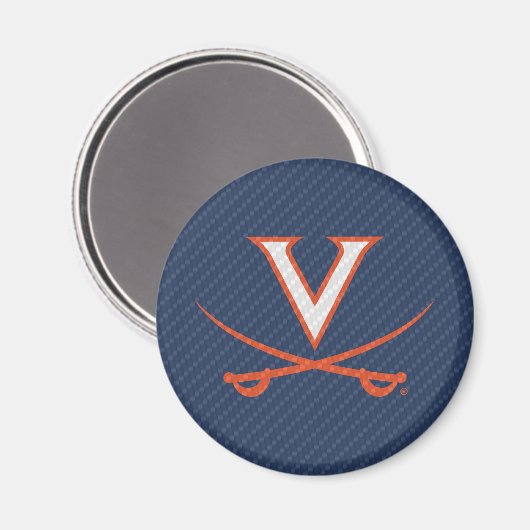 Virginia Cavaliers Carbon Fiber Magneet (Voorkant / Achterkant)