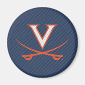 Virginia Cavaliers Carbon Fiber Magneet (Voorkant)