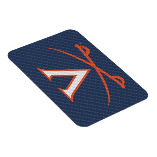 Virginia Cavaliers Carbon Fiber Magneet (Rechterzijde)