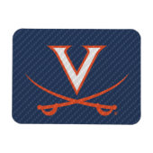 Virginia Cavaliers Carbon Fiber Magneet (Horizontaal)