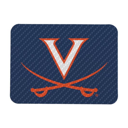Virginia Cavaliers Carbon Fiber Magneet (Horizontaal)