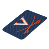 Virginia Cavaliers Carbon Fiber Magneet (Linkerzijde)