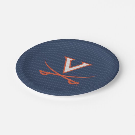 Virginia Cavaliers Carbon Fiber Papieren Bordje (Gekanteld)