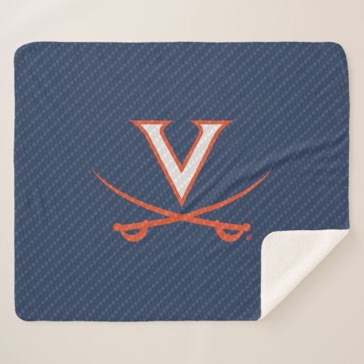 Virginia Cavaliers Carbon Fiber Sherpa Deken (Voorkant (horizontaal))