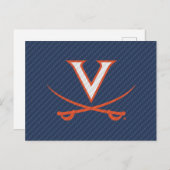 Virginia Cavaliers Carbon Fiber Uitnodiging Briefkaart (Voorkant / Achterkant)