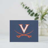 Virginia Cavaliers Carbon Fiber Uitnodiging Briefkaart (Staand voorkant)