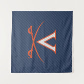 Virginia Cavaliers Carbon Fiber Wandkleed (Voorkant (horizontaal))