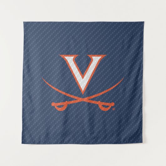 Virginia Cavaliers Carbon Fiber Wandkleed (Voorkant)