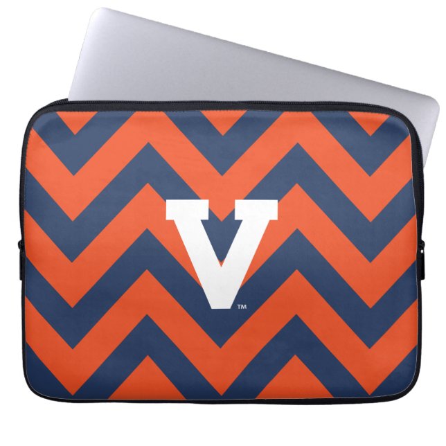Virginia Cavaliers Chevron Laptop Sleeve (Voorkant)