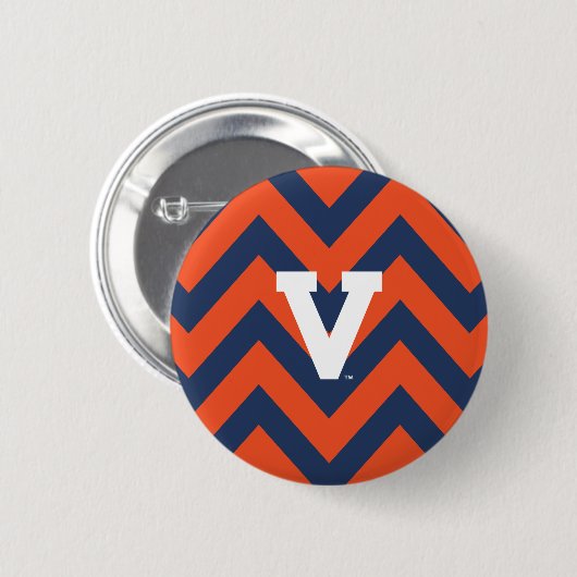 Virginia Cavaliers Chevron Ronde Button 5,7 Cm (Voorkant /achterkant)