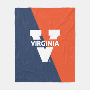 Virginia Cavaliers Color Block Distress Fleece Deken