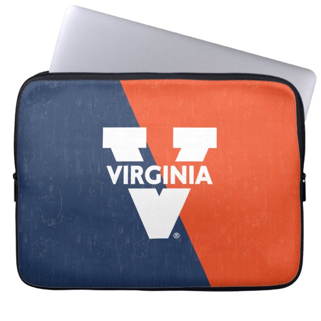 Virginia Cavaliers Color Block Distress Laptop Sleeve (Voorkant)